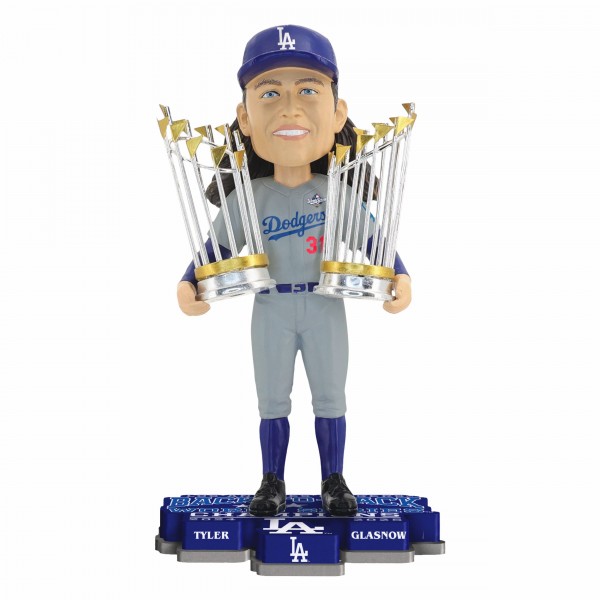 Los Angeles Dodgers Tyler Glasnow FOCO Back-to-Back World Series Champions 8 Bobblehead