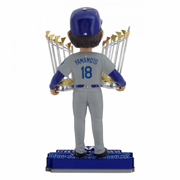 Los Angeles Dodgers Yoshinobu Yamamoto FOCO Back-to-Back World Series Champions 8 Bobblehead