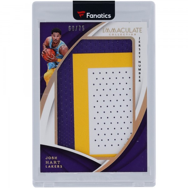 Josh Hart Los Angeles Lakers 2017-18 Panini Immaculate Collection Jersey Number Tri-Color Relic #JP-JHT #60/75 Card