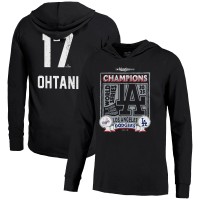 Los Angeles Dodgers Shohei Ohtani Majestic Threads Black 2025 World Series Champions Name & Number Lightweight Hoodie