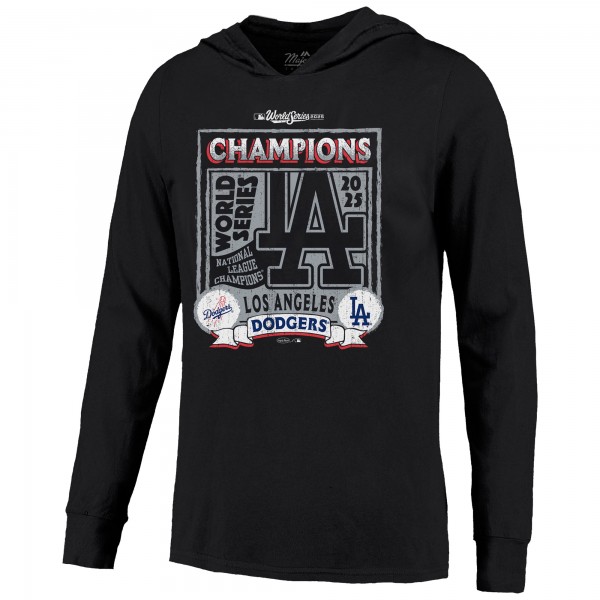 Los Angeles Dodgers Shohei Ohtani Majestic Threads Black 2025 World Series Champions Name & Number Lightweight Hoodie