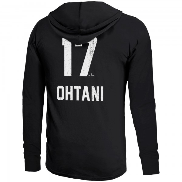 Los Angeles Dodgers Shohei Ohtani Majestic Threads Black 2025 World Series Champions Name & Number Lightweight Hoodie