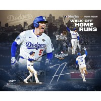 Freddie Freeman Los Angeles Dodgers Autographed Fanatics Authentic 16 x 20 2024 & 2025 World Series Walk-Off Home Run Collage Photograph