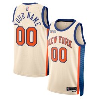 Именная джерси New York Knicks Nike Unisex 2025/26 City Edition Swingman - Cream