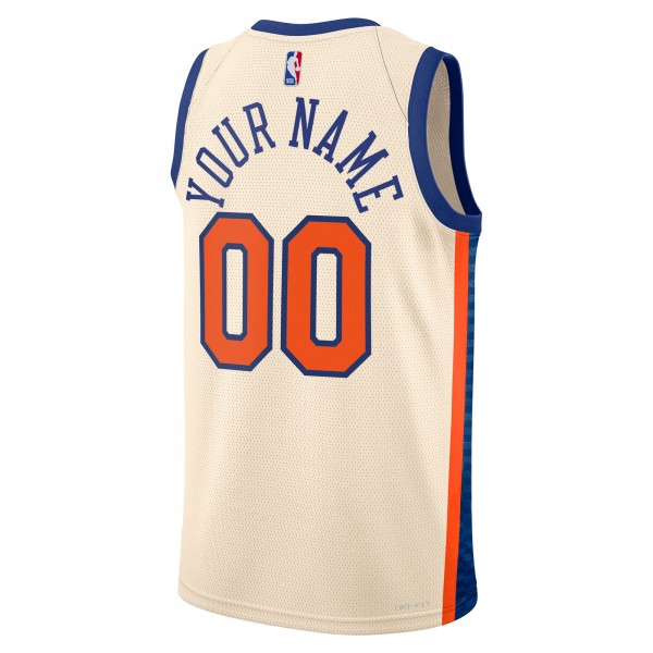 Именная джерси New York Knicks Nike Unisex 2025/26 City Edition Swingman - Cream