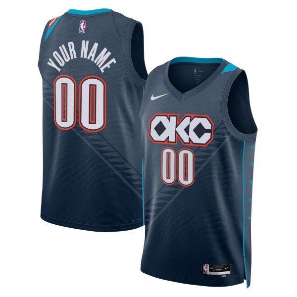 Именная джерси Oklahoma City Thunder Nike Unisex 2025/26 City Edition Swingman - Blue