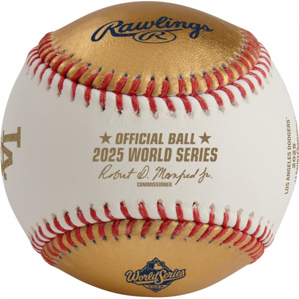 Los Angeles Dodgers Fanatics Authentic 2025 World Series Champions Logo Gold Baseball
