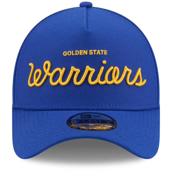 Бейсболка Unisex Golden State Warriors New Era x Malbon Golf Royal 9FORTY A-Frame