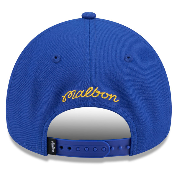 Бейсболка Unisex Golden State Warriors New Era x Malbon Golf Royal 9FORTY A-Frame