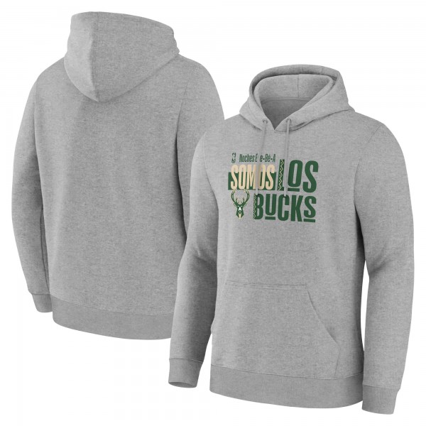 Milwaukee Bucks Gray Noches Training Hoodie