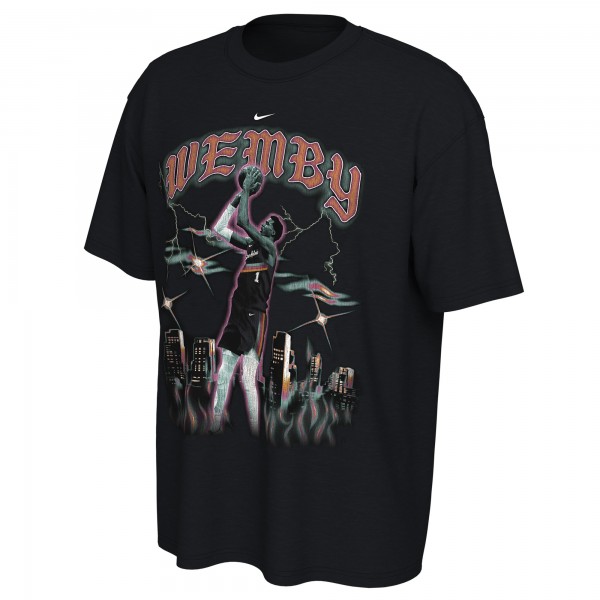 Victor Wembanyama San Antonio Spurs Nike Unisex 2025/26 City Edition Player Graphic T-Shirt - Black