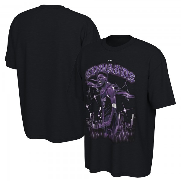 Anthony Edwards Minnesota Timberwolves Nike Unisex 2025/26 City Edition Player Graphic T-Shirt - Black