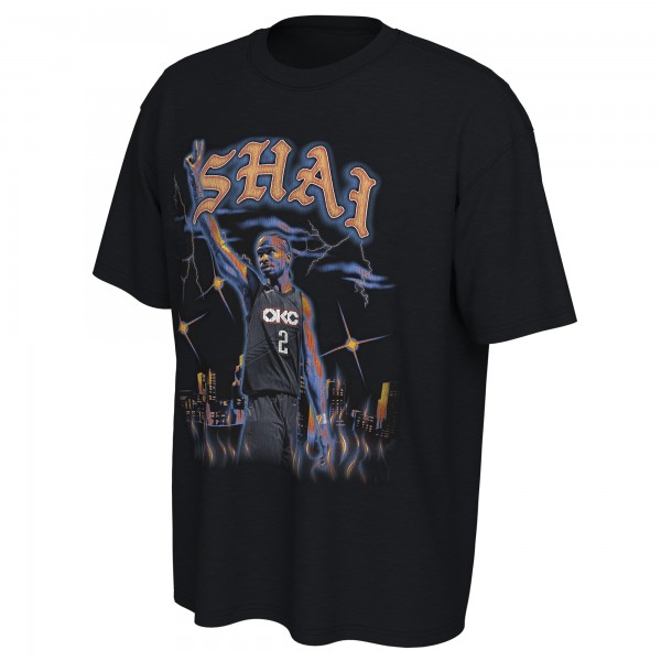 Shai Gilgeous-Alexander Oklahoma City Thunder Converse Unisex 2025/26 City Edition Player Graphic T-Shirt - Black