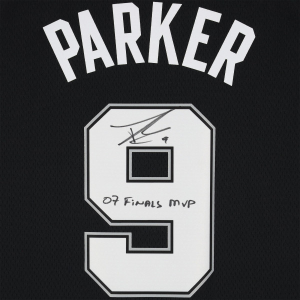 Джерси с автографом Tony Parker San Antonio Spurs Fanatics Authentic Black Nike Icon Swingman with 07 Finals MVP' Inscription