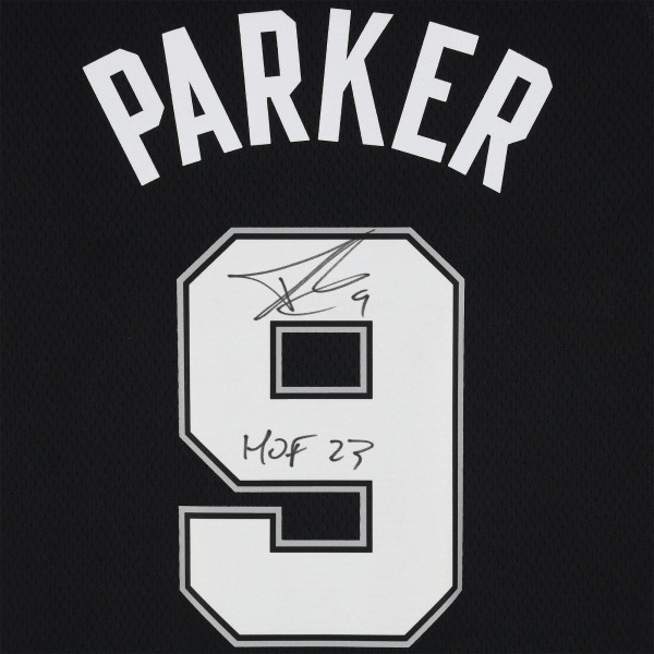 Джерси с автографом Tony Parker San Antonio Spurs Fanatics Authentic Black Nike Icon Swingman with 'HOF 23 Inscription
