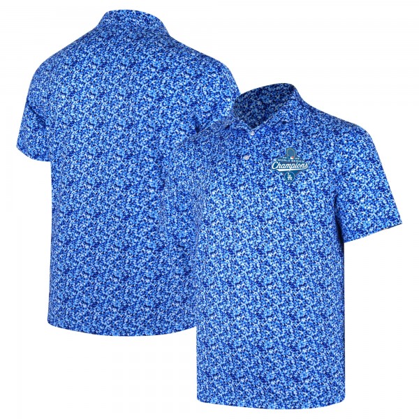 Los Angeles Dodgers Royal 2025 World Series Champions 4K Tri-Blend Polo
