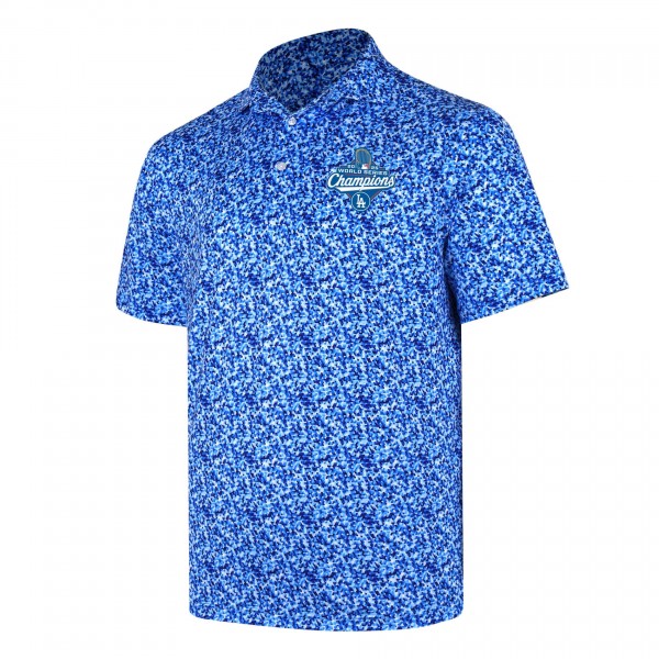 Los Angeles Dodgers Royal 2025 World Series Champions 4K Tri-Blend Polo