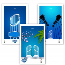 Los Angeles Dodgers S. Preston Art & Designs 2025 World Series Champions 11 x 17 Minimalist Print Set
