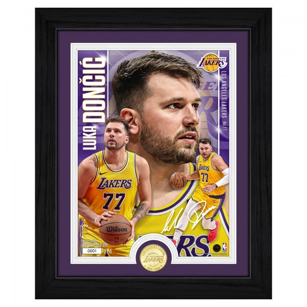 Los Angeles Lakers Luka Dončić Highland Mint Limited Edition Artist Proof Bronze Coin Photo Mint
