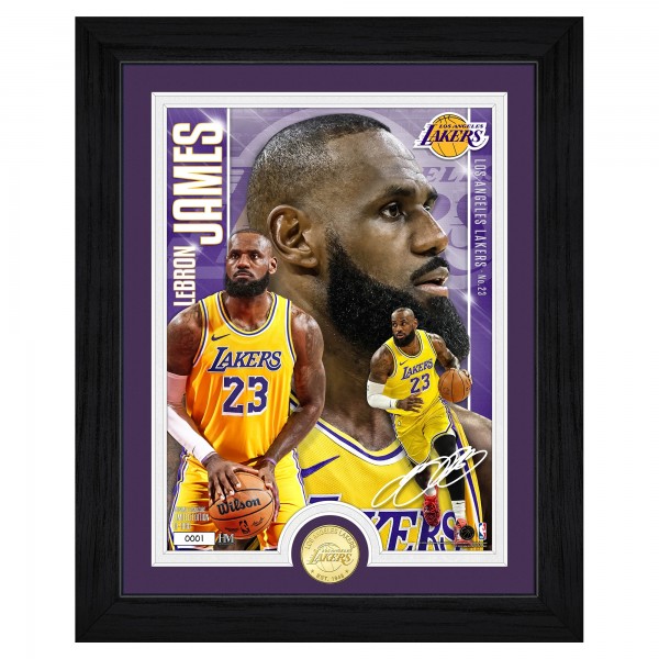 Los Angeles Lakers LeBron James Highland Mint Limited Edition Artist Proof Bronze Coin Photo Mint