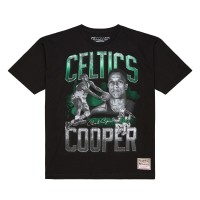 Boston Celtics Chuck Cooper Mitchell & Ness Black 75th Anniversary Pioneers Player T-Shirt