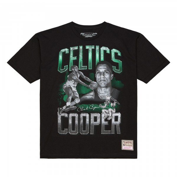 Boston Celtics Chuck Cooper Mitchell & Ness Black 75th Anniversary Pioneers Player T-Shirt