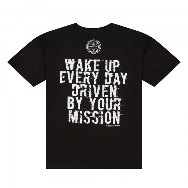 Boston Celtics Chuck Cooper Mitchell & Ness Black 75th Anniversary Pioneers Player T-Shirt