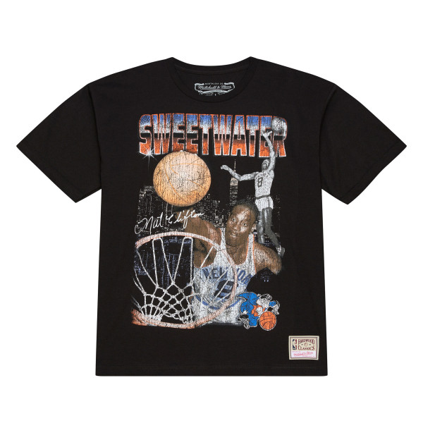 Футболка New York Knicks Nathaniel Clifton Mitchell & Ness Black 75th Anniversary Pioneers