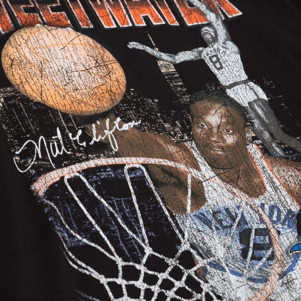 Футболка New York Knicks Nathaniel Clifton Mitchell & Ness Black 75th Anniversary Pioneers