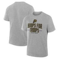 Indiana Pacers Gray Hoops For Troops T-Shirt