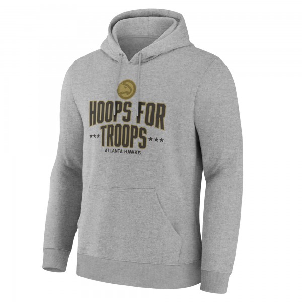 Atlanta Hawks Gray Hoops For Troops Hoodie