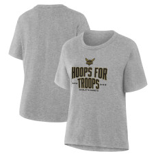 Женская футболка Charlotte Hornets Gray Hoops For Troops