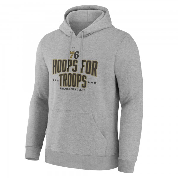 Philadelphia 76ers Gray Hoops For Troops Hoodie