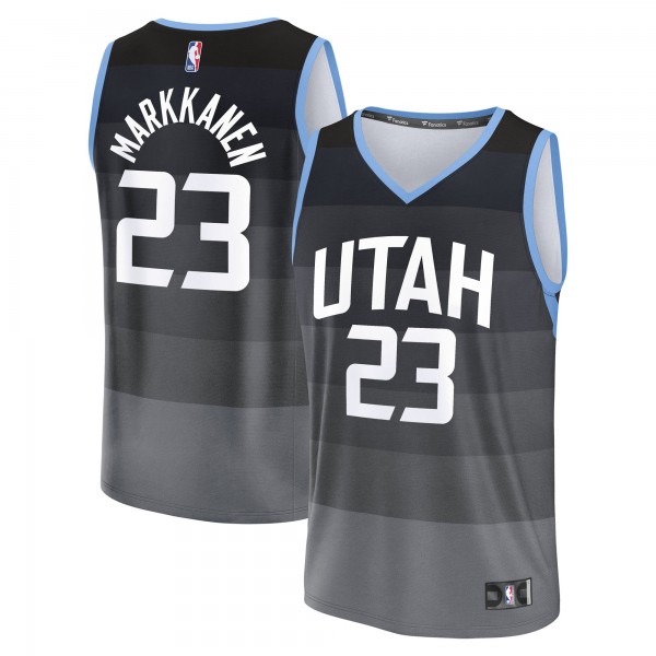 Джерси Utah Jazz Lauri Markkanen Fanatics Black 2025/26 City Edition Fast Break