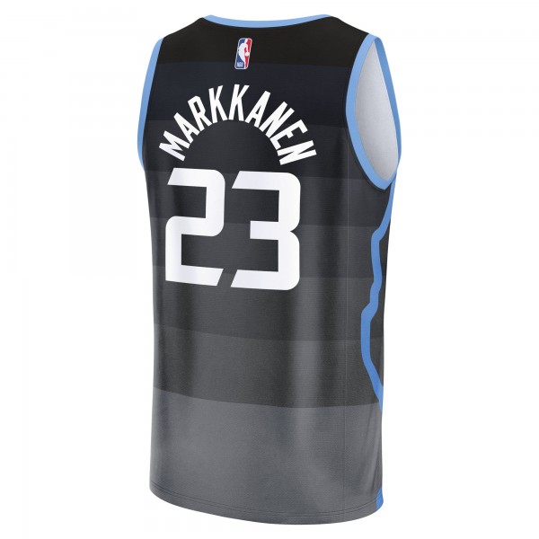 Джерси Utah Jazz Lauri Markkanen Fanatics Black 2025/26 City Edition Fast Break