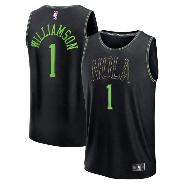 Джерси New Orleans Pelicans Zion Williamson Fanatics Black 2025/26 City Edition Fast Break