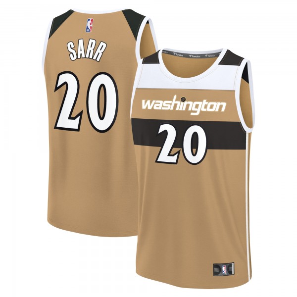 Джерси Washington Wizards Alex Sarr Fanatics Gold 2025/26 City Edition Fast Break