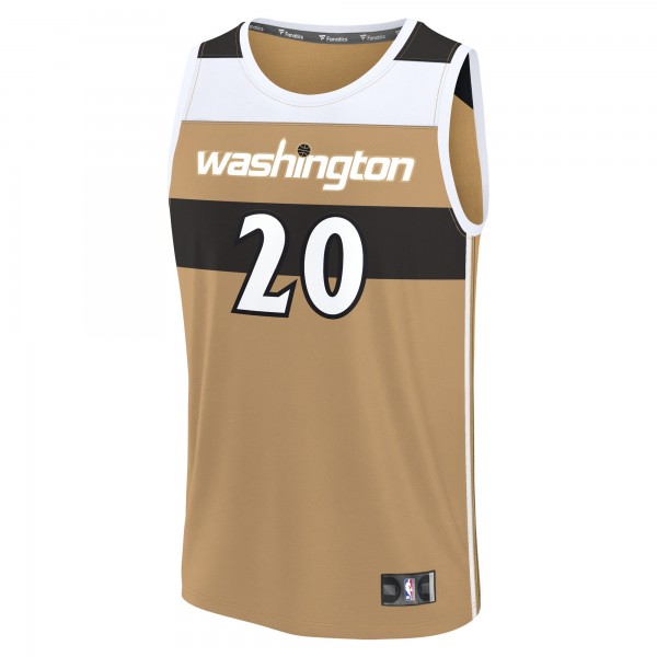 Джерси Washington Wizards Alex Sarr Fanatics Gold 2025/26 City Edition Fast Break