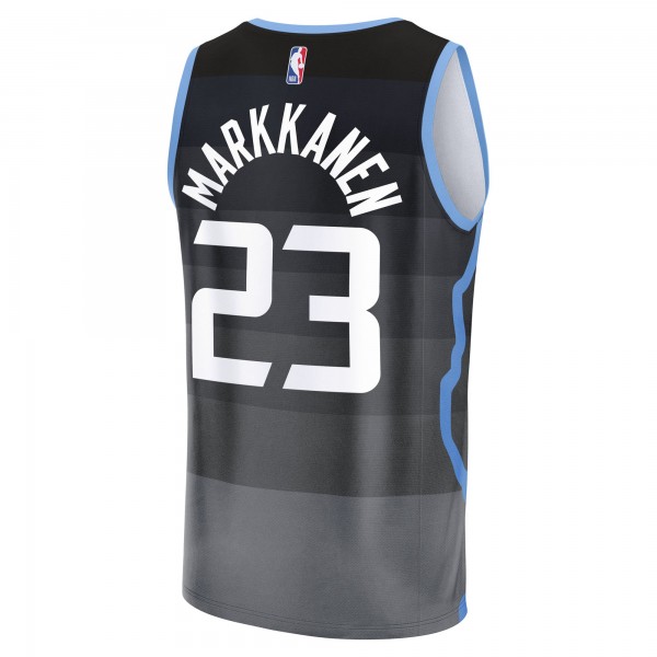 Подростковая Utah Jazz Lauri Markkanen Fanatics Black 2025/26 City Edition Fastbreak Jersey
