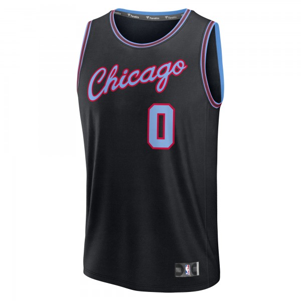 Подростковая Chicago Bulls Coby White Fanatics Black 2025/26 City Edition Fastbreak Jersey