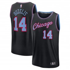 Подростковая Chicago Bulls Matas Buzelis Fanatics Black 2025/26 City Edition Fastbreak Jersey
