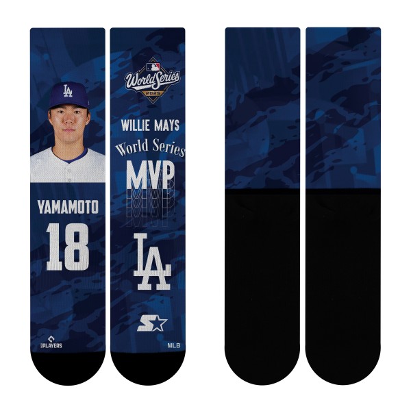 Unisex Los Angeles Dodgers Yoshinobu Yamamoto Starter 2025 World Series MVP Crew Socks