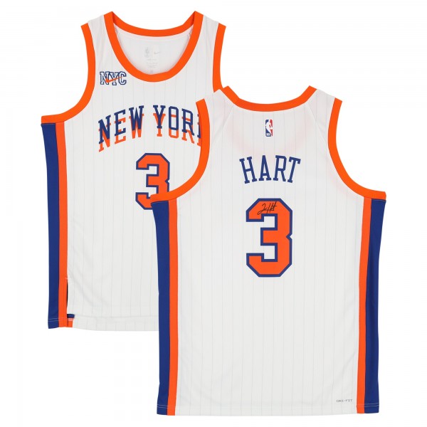 Josh Hart New York Knicks Autographed Fanatics Authentic White Nike 2024-25 City Edition Swingman Jersey