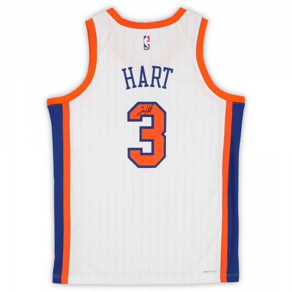 Josh Hart New York Knicks Autographed Fanatics Authentic White Nike 2024-25 City Edition Swingman Jersey