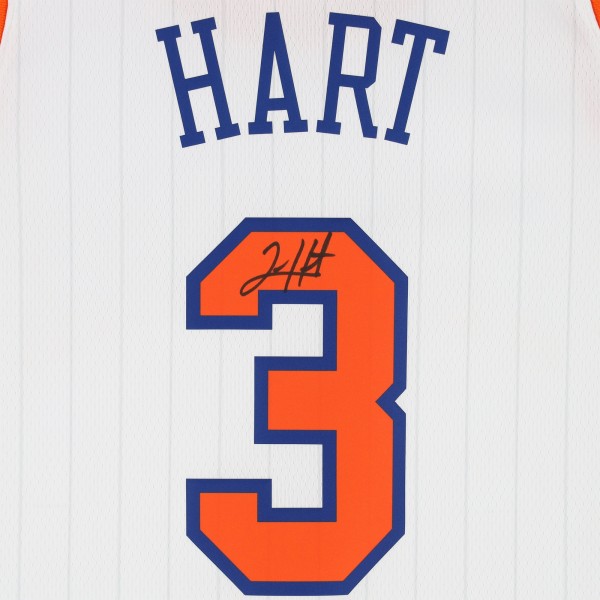 Josh Hart New York Knicks Autographed Fanatics Authentic White Nike 2024-25 City Edition Swingman Jersey