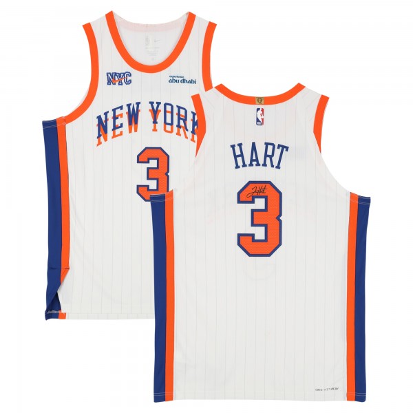 Josh Hart New York Knicks Autographed Fanatics Authentic White Nike 2024-25 City Edition Authentic Jersey