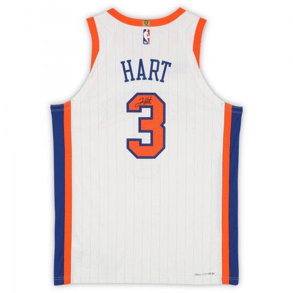 Josh Hart New York Knicks Autographed Fanatics Authentic White Nike 2024-25 City Edition Authentic Jersey