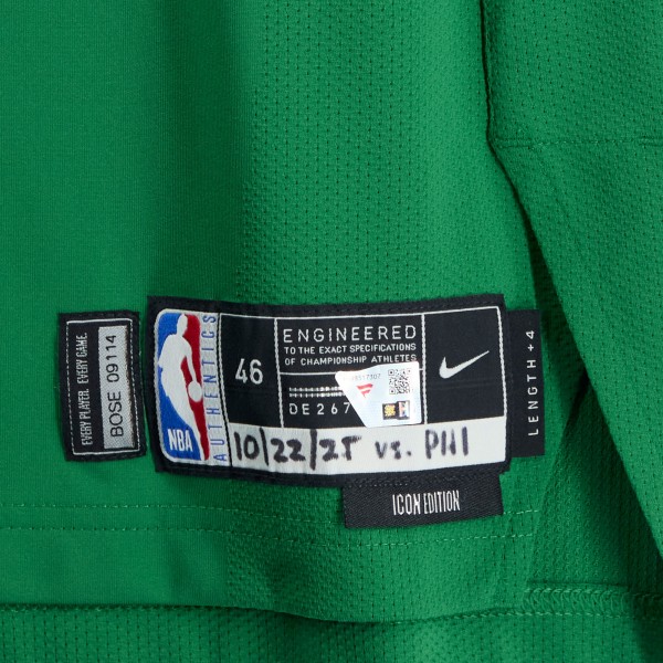 Chris Boucher Boston Celtics Fanatics Authentic Game-Used #99 Kelly Green Nike Jersey vs. Philadelphia 76ers on October 22, 2025 - Size 46+4