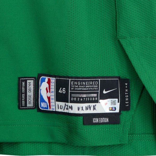 Chris Boucher Boston Celtics Fanatics Authentic Game-Used #99 Kelly Green Nike Jersey vs. New York Knicks on October 24, 2025 - Size 46+4