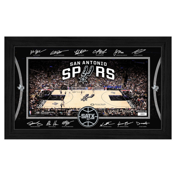 San Antonio Spurs Highland Mint 2025 Facsimile Signature Court Framed Picture